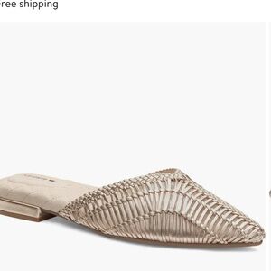 Birdies gold “Swan” mule